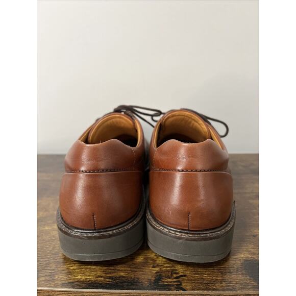 ECCO Helsinki Brown Leather Dress Shoes Mens Size 44 Oxfords 10-10.5 ~ NICE GUC!